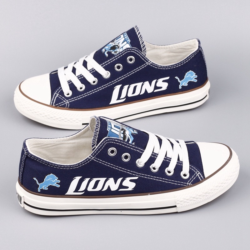 Women's Detroit Lions Repeat Print Low Top Sneakers 001